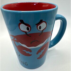 Lazy One Crabby in the Morning Coffee/Tea/ Hot Cocoa Mug Turquoise and Red 2009